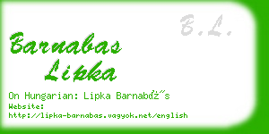 barnabas lipka business card